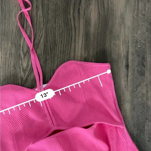 Jonathan Simkhai pippa halter mini dress in azalea - Picture 3 of 7